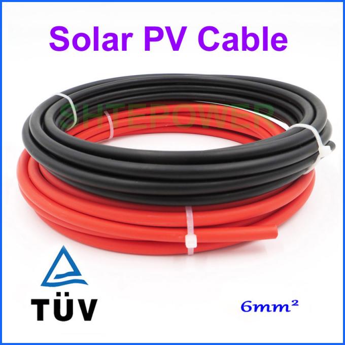 光起電PVケーブルDCケーブルTUVおよびULの証明6mm2 /4mm2太陽PVのケーブル